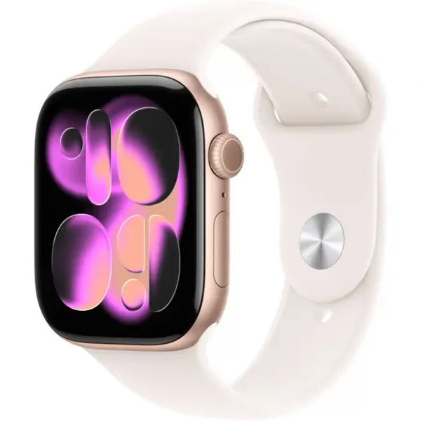 Apple Watch Series 11 GPS 42mm Rose Gold Aluminium Case with Light Blush Sport Band - S/M